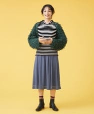 GJSJQ01200 Jocomomola(ホコモモラ) Cabello ニットボレロカーディガン オレンジ