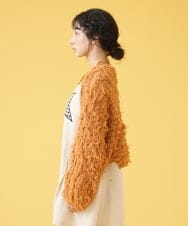 GJSJQ01200 Jocomomola(ホコモモラ) Cabello ニットボレロカーディガン オレンジ