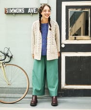 GJSLA33220 Jocomomola(ホコモモラ) カラーネップ ニットカーディガン ブラック