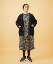 GJSLA33220 Jocomomola(ホコモモラ) カラーネップ ニットカーディガン ブラック