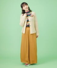 GJSLS30180 Jocomomola(ホコモモラ) モヘアニットショートカーディガン ベージュ