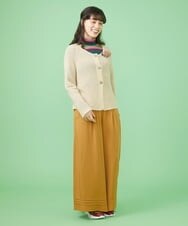 GJSLS30180 Jocomomola(ホコモモラ) モヘアニットショートカーディガン ベージュ