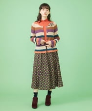 GJSLS30180 Jocomomola(ホコモモラ) モヘアニットショートカーディガン ベージュ