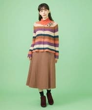 GJSLS30180 Jocomomola(ホコモモラ) モヘアニットショートカーディガン ベージュ
