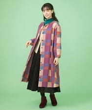 GJSLS30180 Jocomomola(ホコモモラ) モヘアニットショートカーディガン ベージュ
