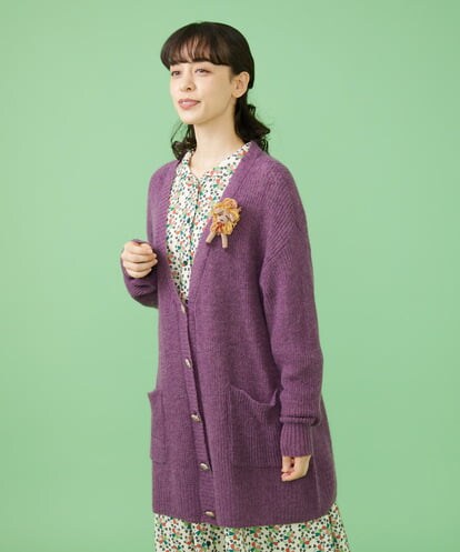 GJSLS31200  モヘアニットロングカーディガン