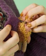 GJSLS31200 Jocomomola(ホコモモラ) モヘアニットロングカーディガン ラベンダー