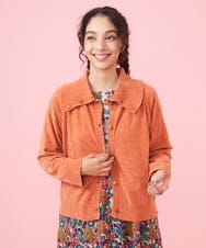 GJSLV35200 Jocomomola(ホコモモラ) Mini CHENILLE ニットカーディガン オレンジ