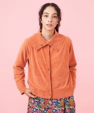 GJSLV35200 Jocomomola(ホコモモラ) Mini CHENILLE ニットカーディガン パープル