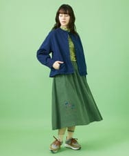 GJTAB38220 Jocomomola(ホコモモラ) インディゴ裏毛 カットソーカーディガン ネイビー