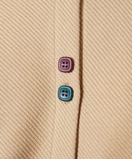 GJTAE37220 Jocomomola(ホコモモラ) Florecer フラワー刺繍カットソーカーディガン グリーン