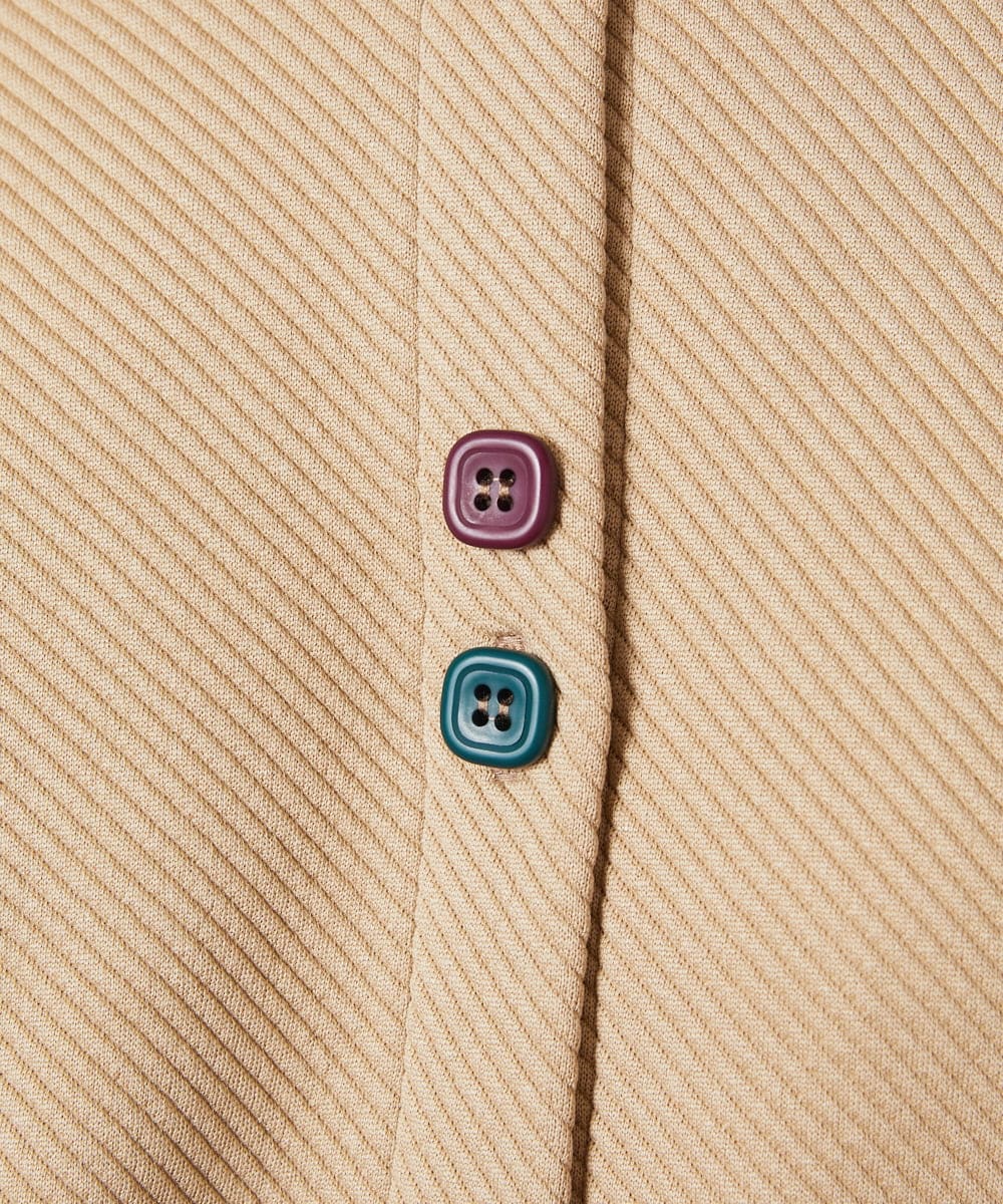 GJTAE37220 Jocomomola(ホコモモラ) Florecer フラワー刺繍カットソーカーディガン グリーン