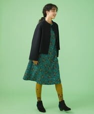 GJTAV51270 Jocomomola(ホコモモラ) 圧縮ウール天竺 ショートジャケット マスタード