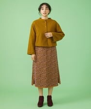 GJTAV51270 Jocomomola(ホコモモラ) 圧縮ウール天竺 ショートジャケット マスタード
