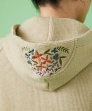 GJTAW37200 Jocomomola(ホコモモラ) Hogar フラワー刺繍パーカー グリーン
