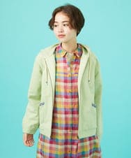 GJTCA01230 Jocomomola(ホコモモラ) I LOVE COLOR コットン裏毛ジップパーカー ライトグリーン