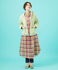 GJTCA01230 Jocomomola(ホコモモラ) I LOVE COLOR コットン裏毛ジップパーカー アイボリー