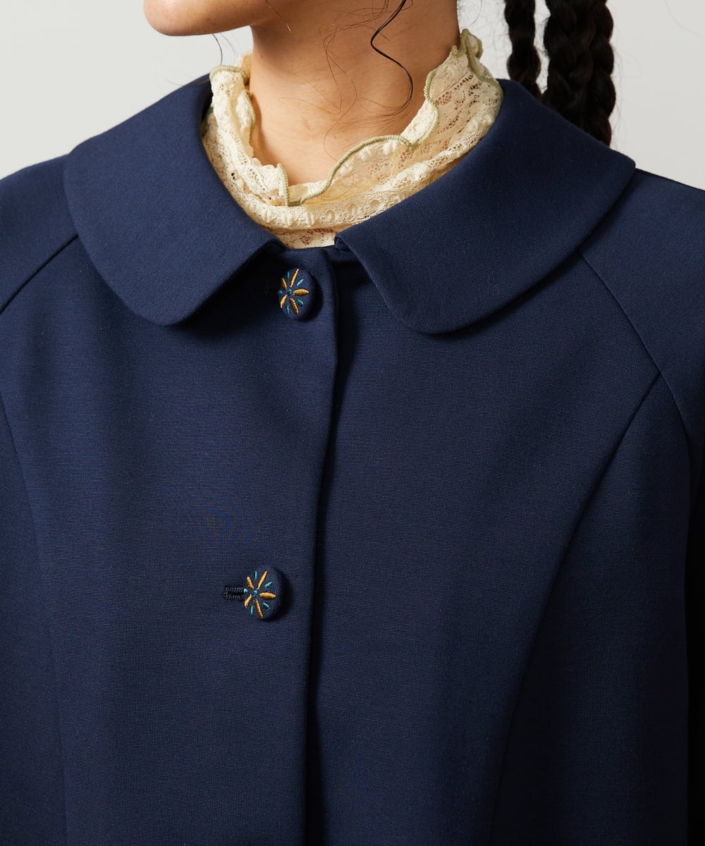 GJTCD51280 Jocomomola(ホコモモラ) ポンチストレッチジャケット ネイビー