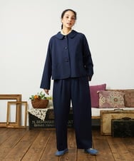 GJTCD51280 Jocomomola(ホコモモラ) ポンチストレッチジャケット ネイビー