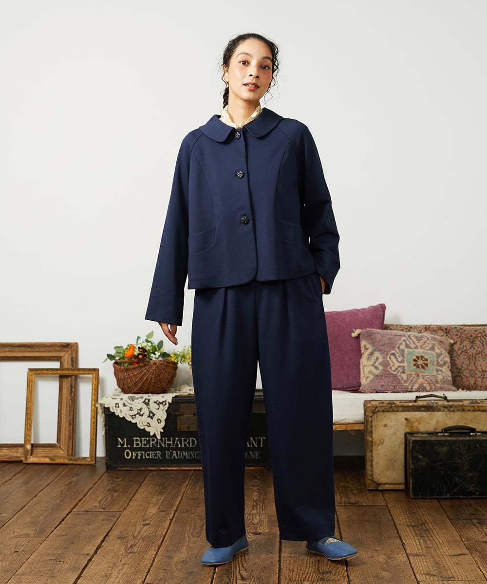 GJTCD51280 Jocomomola(ホコモモラ) ポンチストレッチジャケット ネイビー