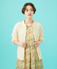 GJTDB40200 Jocomomola(ホコモモラ) Peguena flor フラワーレースブルゾン アイボリー