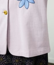 GJTDD01220 Jocomomola(ホコモモラ) Palominos flor フラワーアップリケカーディガン ピンク