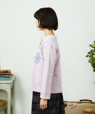 GJTDD01220 Jocomomola(ホコモモラ) Palominos flor フラワーアップリケカーディガン ピンク