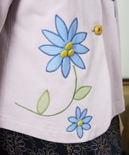 GJTDD01220 Jocomomola(ホコモモラ) Palominos flor フラワーアップリケカーディガン ピンク