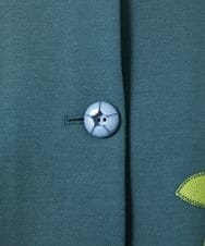 GJTDD01220 Jocomomola(ホコモモラ) Palominos flor フラワーアップリケカーディガン ブルー