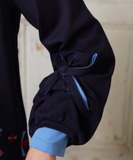 GJTDE38220 Jocomomola(ホコモモラ) Rebote シルケットフライスカットソーカーディガン ネイビー