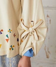 GJTDE38220 Jocomomola(ホコモモラ) Rebote シルケットフライスカットソーカーディガン アイボリー