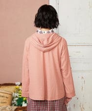 GJTDE40180 Jocomomola(ホコモモラ) Techos ボタン付きシャーリングパーカー ピンク