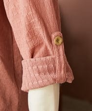 GJTDE40180 Jocomomola(ホコモモラ) Techos ボタン付きシャーリングパーカー ピンク