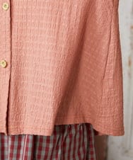 GJTDE40180 Jocomomola(ホコモモラ) Techos ボタン付きシャーリングパーカー ピンク