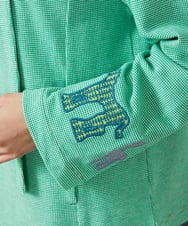 GJTFD02220 Jocomomola(ホコモモラ) Aventura アニマルアップリケパーカー グリーン