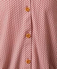 GJTFD35200 Jocomomola(ホコモモラ) ギンガムチェック カットソーカーディガン レッド