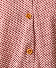 GJTFD35200 Jocomomola(ホコモモラ) ギンガムチェック カットソーカーディガン レッド