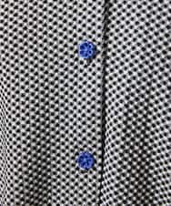 GJTFD35200 Jocomomola(ホコモモラ) ギンガムチェック カットソーカーディガン ブラック