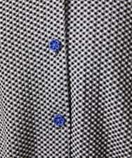 GJTFD35200 Jocomomola(ホコモモラ) ギンガムチェック カットソーカーディガン ブラック