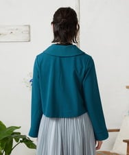 GJTFD50270 Jocomomola(ホコモモラ) El Rucio フラワーアップリケポンチジャケット［オケージョン/セレモニー］ グリーン