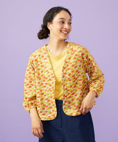 GJTGD33240 Jocomomola Livia de flores フラワージャカードカーディガン