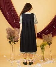 GJTHD33220 Jocomomola(ホコモモラ) Parche レースパッチワークロングジレ ブラック