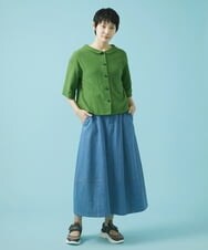 GJTHS33160 Jocomomola(ホコモモラ) Dentado レース カットソーブラウス ピンク