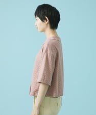 GJTHS33160 Jocomomola(ホコモモラ) Dentado レース カットソーブラウス ピンク