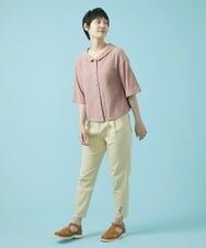GJTHS33160 Jocomomola(ホコモモラ) Dentado レース カットソーブラウス ピンク