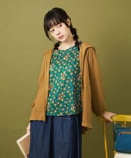 GJTJB40220 Jocomomola(ホコモモラ) Nube ジャカードジップパーカー グリーン