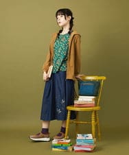 GJTJB40220 Jocomomola(ホコモモラ) Nube ジャカードジップパーカー グリーン