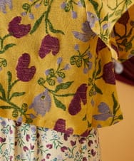 GJTJD01240 Jocomomola(ホコモモラ) 【日本製】Aves ジャカードカットソーショート丈カーディガン マスタード