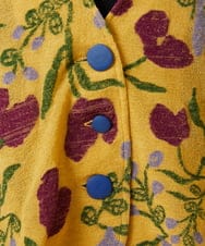 GJTJD01240 Jocomomola(ホコモモラ) 【日本製】Aves ジャカードカットソーショート丈カーディガン マスタード
