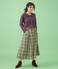 GJTJT39180 Jocomomola(ホコモモラ) Desnivelレース カットソーカーディガン グリーン